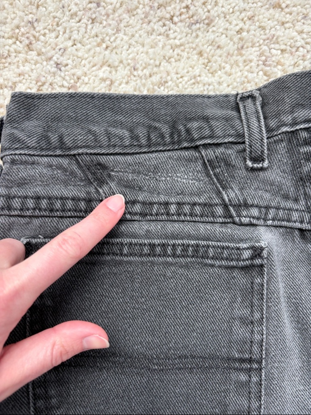 Riders by Lee Denim Jeans 12 Petite Black Grey Acid Wash High Rise Tapered USA - Picture 3 of 7